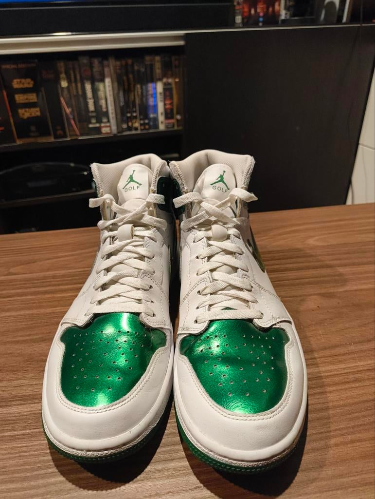 Groene Air Jordan 1 golf, Kleding | Heren, Schoenen, Wit, Air Jordan, Nieuw, Ophalen of Verzenden