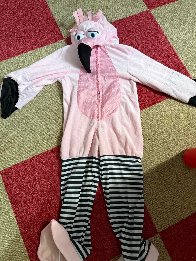Flamingo verkleedkleren maat 128, Ophalen of Verzenden, Zo goed als nieuw, 122 t/m 128, Meisje