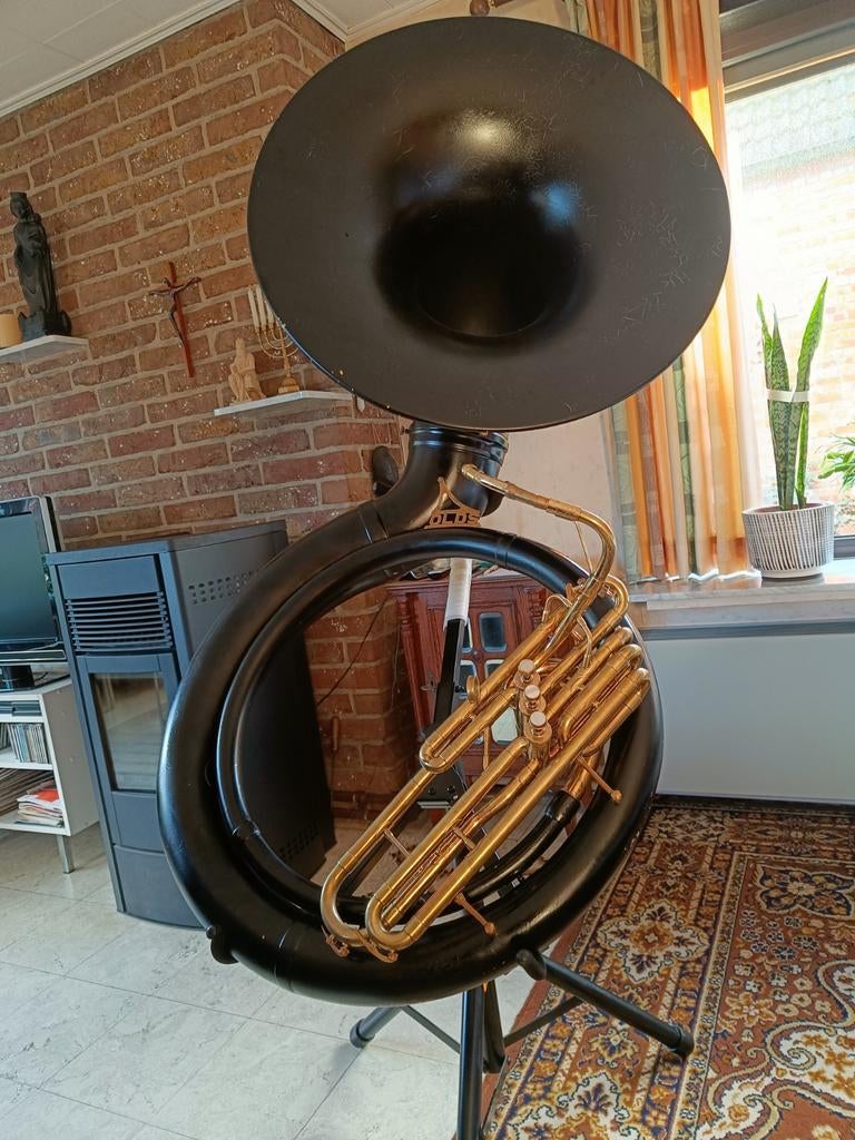 Mooie olds & sons sousaphone te koop te Maldegem, Ophalen of Verzenden, Zo goed als nieuw, Euphonium of Tenortuba
