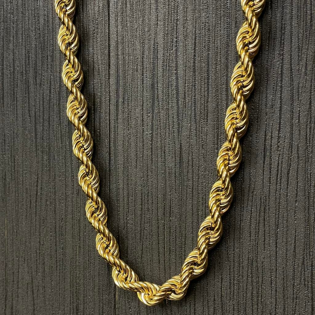 14k gouden Italiaanse rope ketting, Ophalen of Verzenden, Nieuw, Goud, Goud