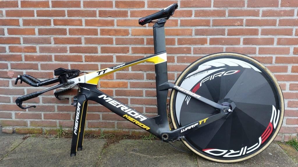 Merida Warp TT maat S, 51 cm tijdritfiets, dicht wiel race, Fietsen en Brommers, Fietsen | Racefietsen, Zo goed als nieuw, Overige merken
