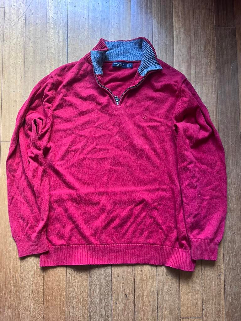 Nautica - fraaie schipperstrui - L, Ophalen of Verzenden, Zo goed als nieuw, Rood, Trui of Vest