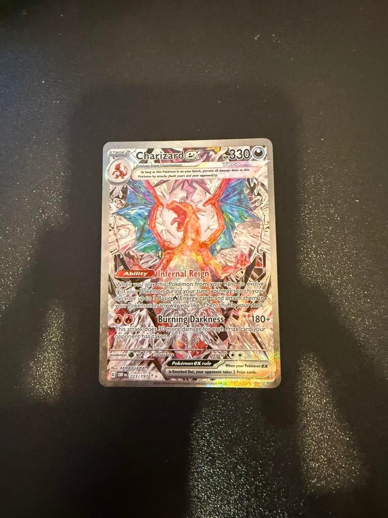 Mega Charizard EX 223 Obsidian Flames Pokemon, Ophalen of Verzenden, Zo goed als nieuw