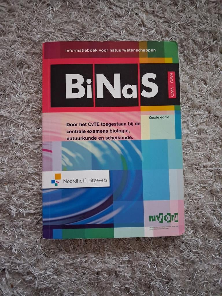 BiNaS Informatieboek 6de editie HAVO/VWO, Biologie, HAVO, Ophalen of Verzenden, Zo goed als nieuw