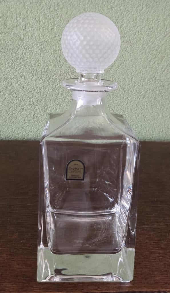 Vintage Davinci kristallen karaf met golfbal stopper, Antiek en Kunst, Ophalen of Verzenden