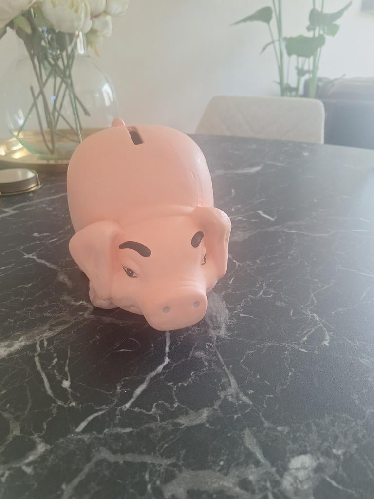 Spaarpot spaarvarken roze, Ophalen of Verzenden, Zo goed als nieuw, Steen, Aardewerk of Keramiek, Dier