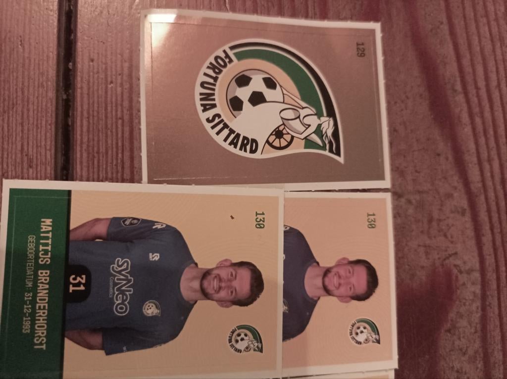 Voetbal plaatjes Fortuna Sittard, Ophalen of Verzenden