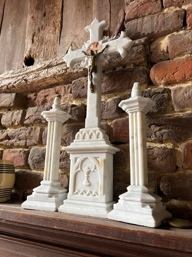 Marmeren kruis Jezus, Ophalen of Verzenden