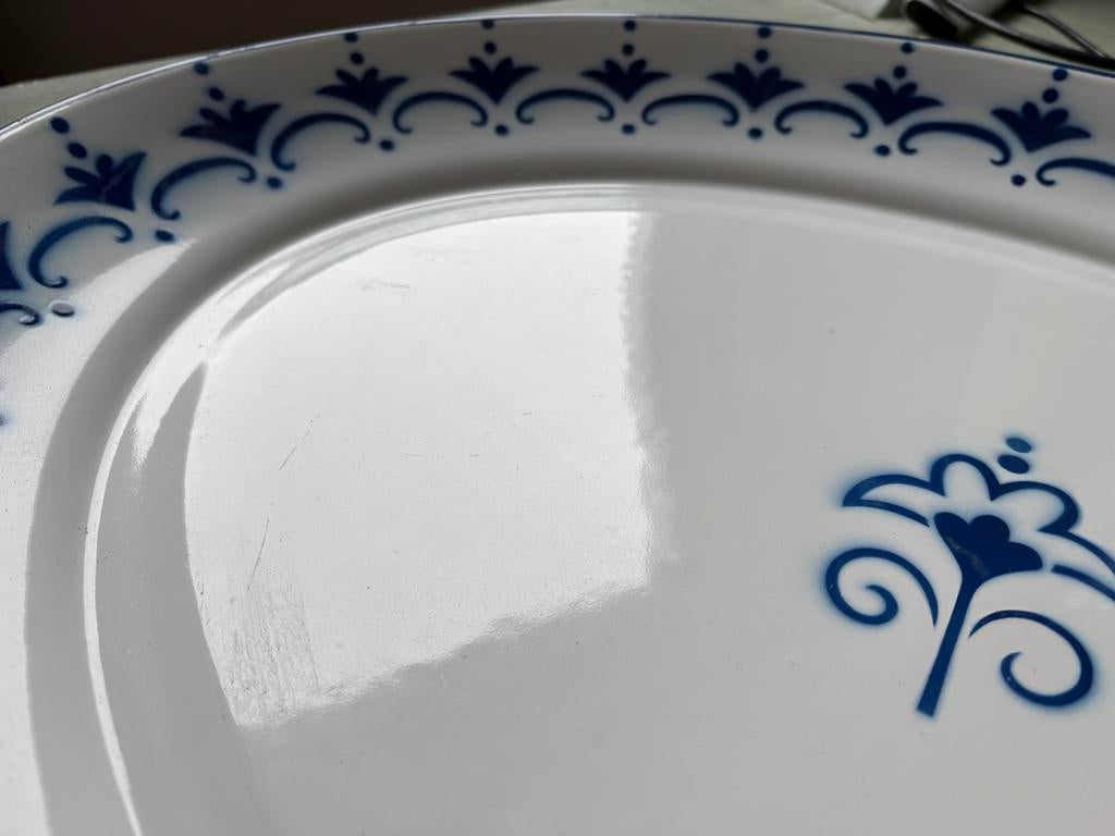 Ovale Emaille Schaal - vintage Ikea, Huis en Inrichting, Keuken | Servies, Ophalen, Overige materialen, Overige stijlen, Schaal of Schalen