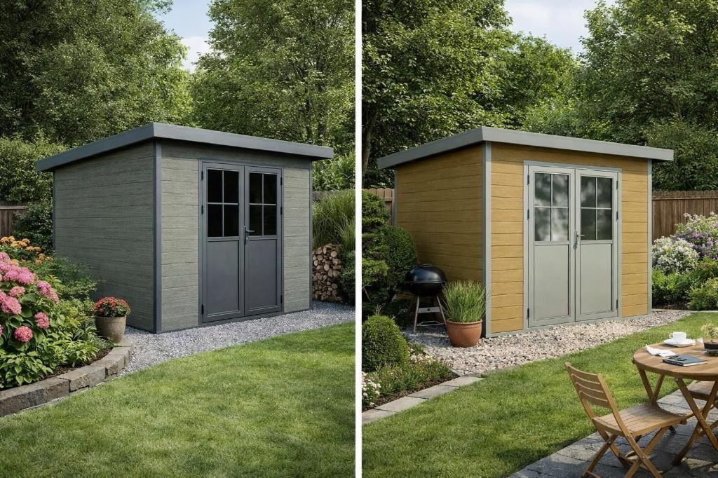 Schuur, Tuinhuis van kunststof in zelfbouwpakket., Ophalen of Verzenden, Nieuw