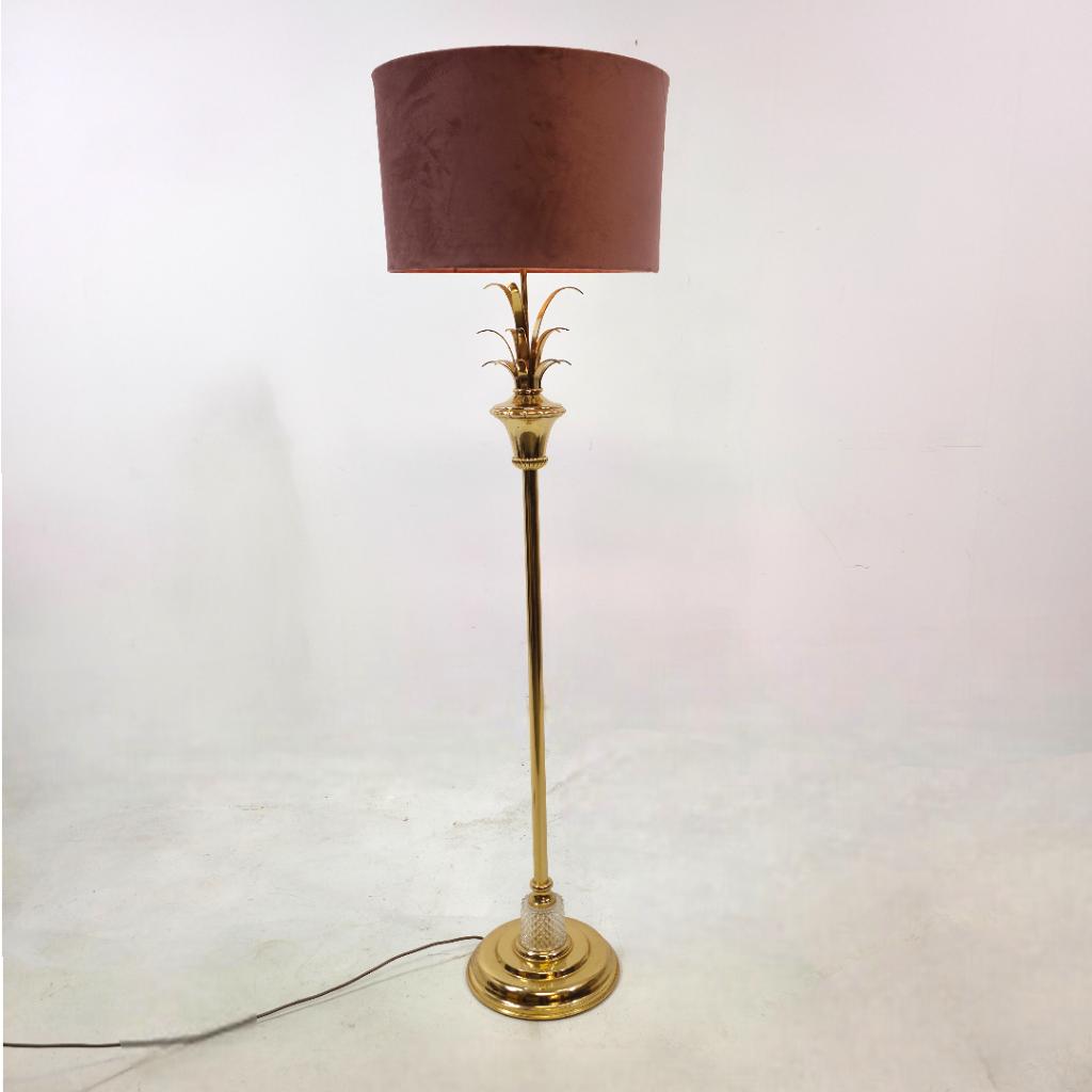 Vloerlamp Boulanger mid century ananas model messing, Ophalen, Gebruikt, Glas, 150 tot 200 cm
