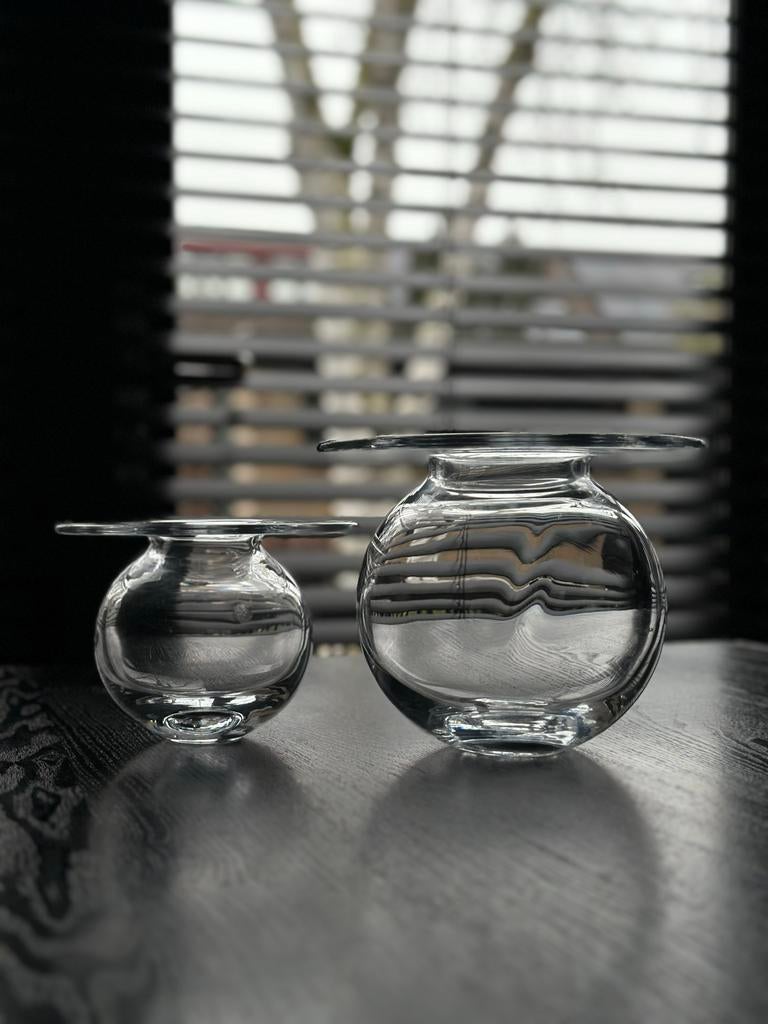 Saturnus Vazen Set (2 stuks) - Zo goed als nieuw, Ophalen, Overige kleuren, Minder dan 50 cm, Glas