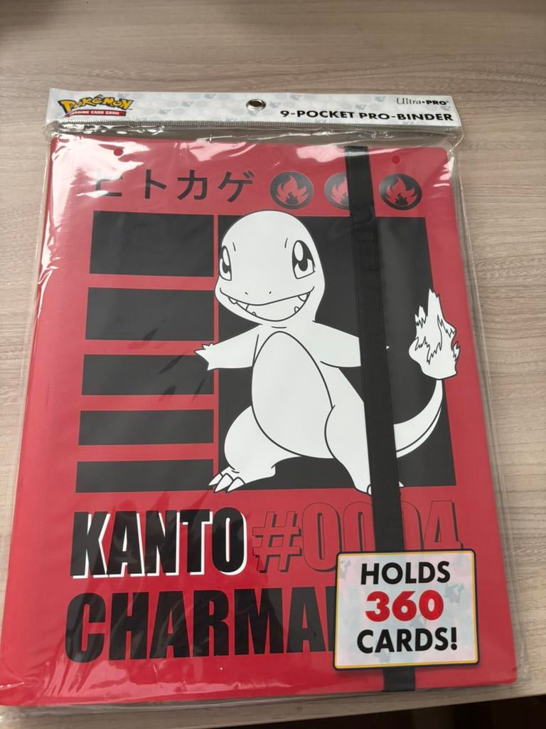 Kanto #004 Charmander 9-Pocket Pro Pokemon Binder-Portfolio, Ophalen of Verzenden, Zo goed als nieuw