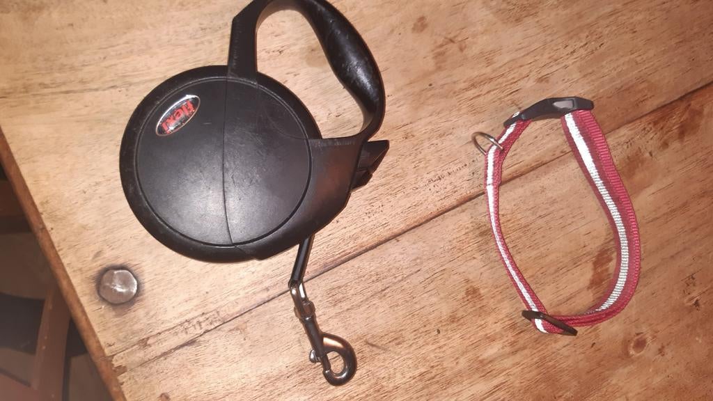 Flexi rollijn  zwart maat L, Ophalen of Verzenden, Zo goed als nieuw