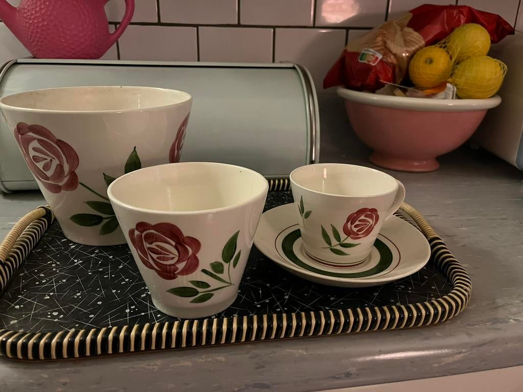 Regout bloempotten roos, Ophalen of Verzenden