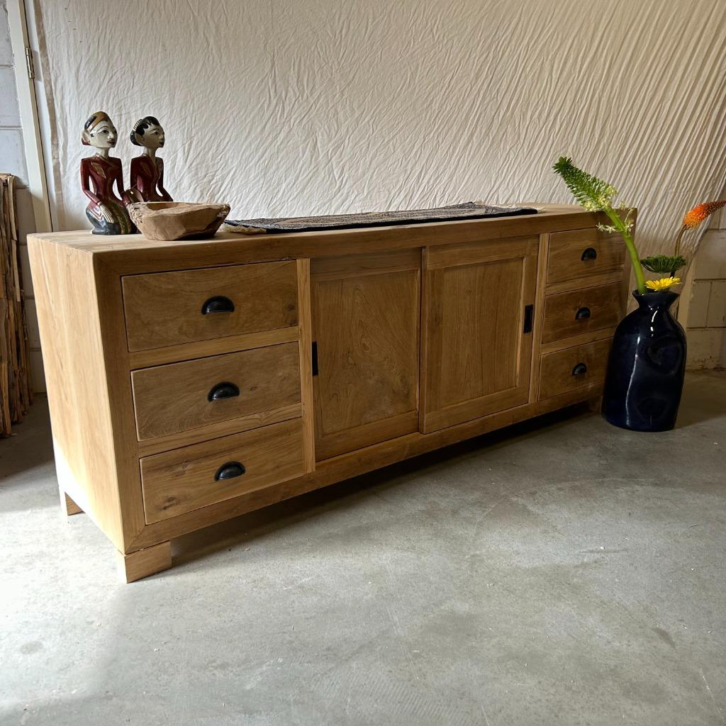 Dressoir - massief teakhout - vanaf € 395,- Bij TTM Wonen, TTM Wonen, Met deur(en), TTM Wonen, 150 tot 200 cm