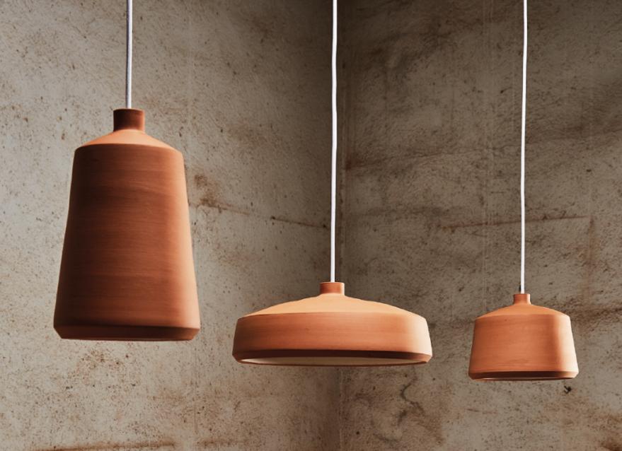 Pott Flame LED Lamp terra (originele Pott lamp), Ophalen of Verzenden, Zo goed als nieuw, Overige materialen, Minder dan 50 cm