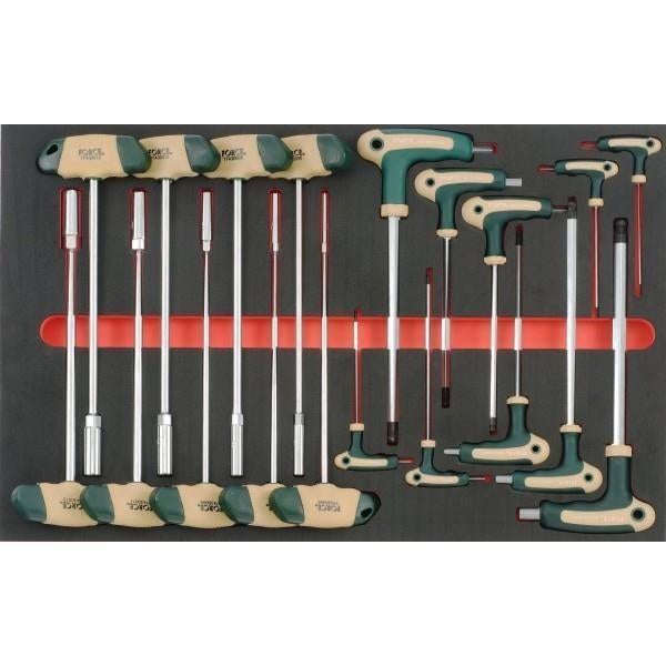 Dopsleutel en kogelinbus sleutelset 19-delig Force, Auto diversen, Autogereedschap, Ophalen of Verzenden, Nieuw