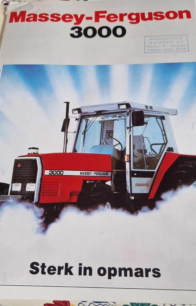 Massey Ferguson 3000 Brochure, Autotechniek, Ophalen of Verzenden, Zo goed als nieuw, Massey Ferguson
