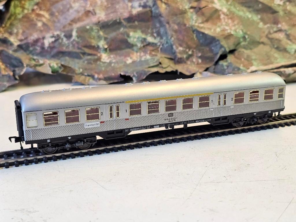 Modeltrein Ho Fleischmann zilverling D-rijtuig DB, Gelijkstroom, Fleischmann, Wagon, Ophalen of Verzenden