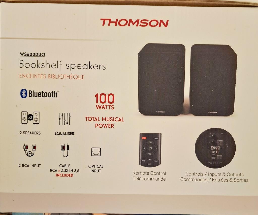 Nieuwe Thomson Bluetooth Speakers - Nooit Geopend!, Nieuw, 60 tot 120 watt, Front, Rear of Stereo speakers, Ophalen