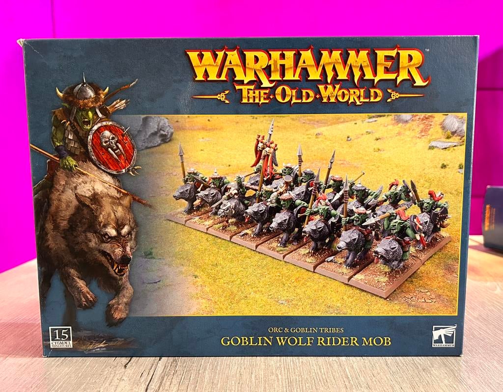 Warhammer The Old World - Goblin Wolf Rider Mob, Hobby en Vrije tijd, Wargaming, Ophalen of Verzenden, Nieuw, Warhammer, Figuurtje(s)