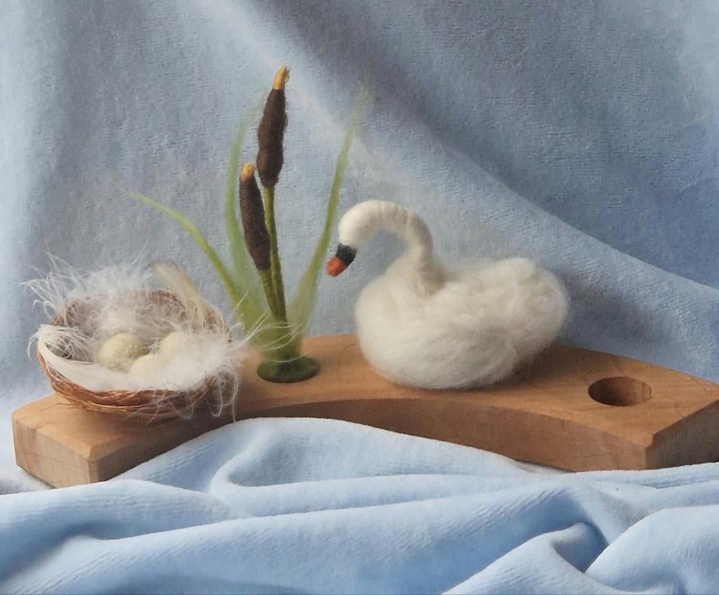 Jaarring steker Zwaan, Nest of Lisdodde past in Grimms bv, Verzenden, Minder dan 10 m²