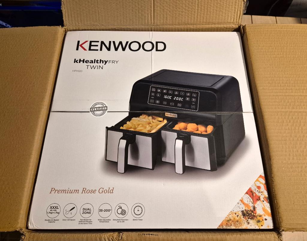 kenwoord hfm20 khealthy fry twin, Ophalen of Verzenden, Nieuw, Airfryer XXL, 1500 gram of meer
