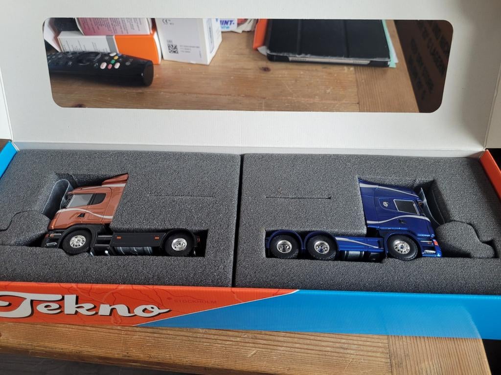 Scania set uniek, Hobby en Vrije tijd, Modelauto's | 1:50, T, Nieuw, T, Tekno