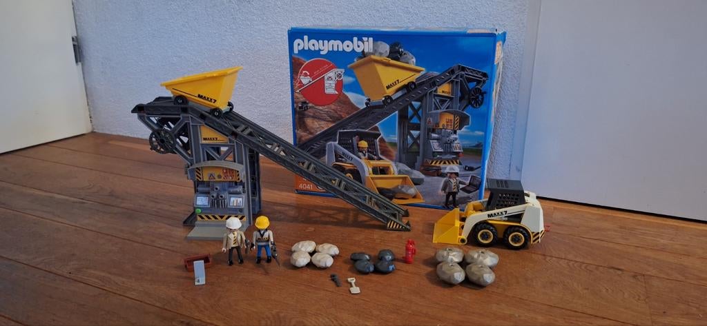 Playmobil transportband met graafmachine (4041), Kinderen en Baby's, Speelgoed | Playmobil, Zo goed als nieuw, Complete set, Ophalen