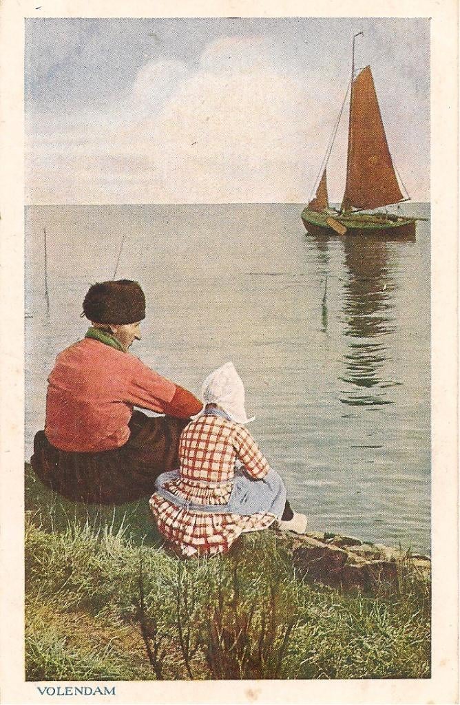 Volendam., Ophalen of Verzenden, 1940 tot 1960, Gelopen, Noord-Holland