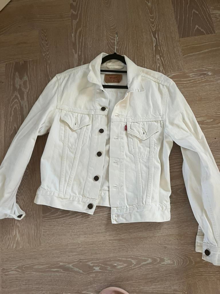 Levi’s strauss origineel spijkerjack wit S (ruim), Ophalen of Verzenden, Zo goed als nieuw, Wit