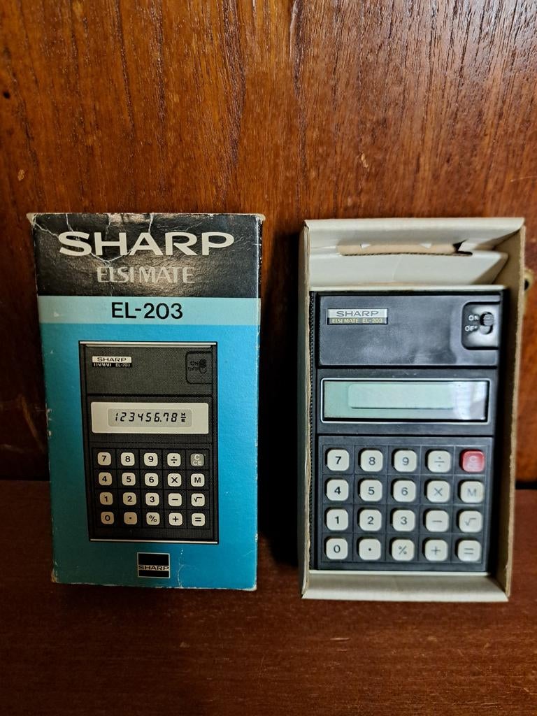 Sharp EL 203 vintage calculator, Diversen, Rekenmachines, Ophalen of Verzenden