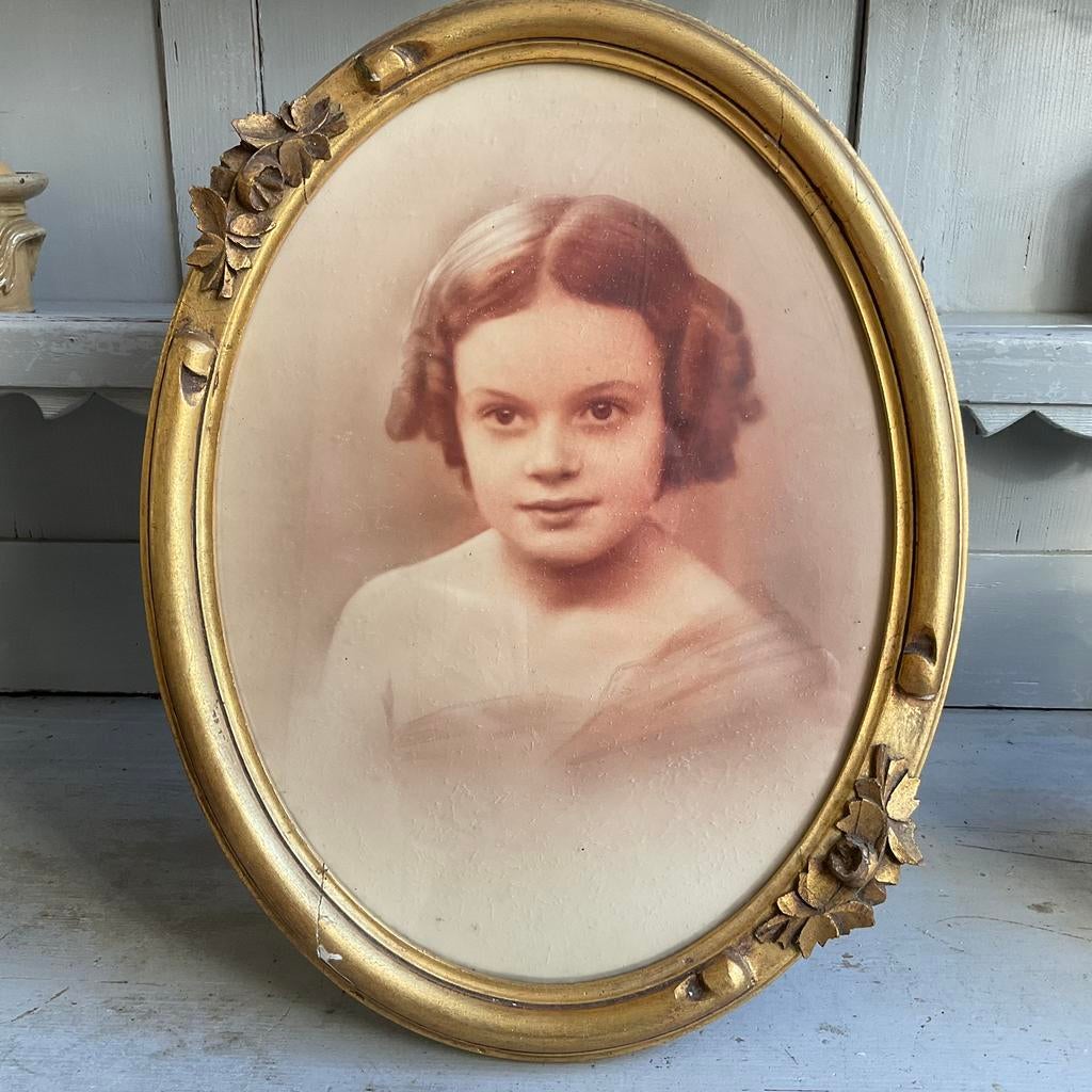 Houten vergulde lijst met roosjes *tres jolie Duiven*, Verzenden