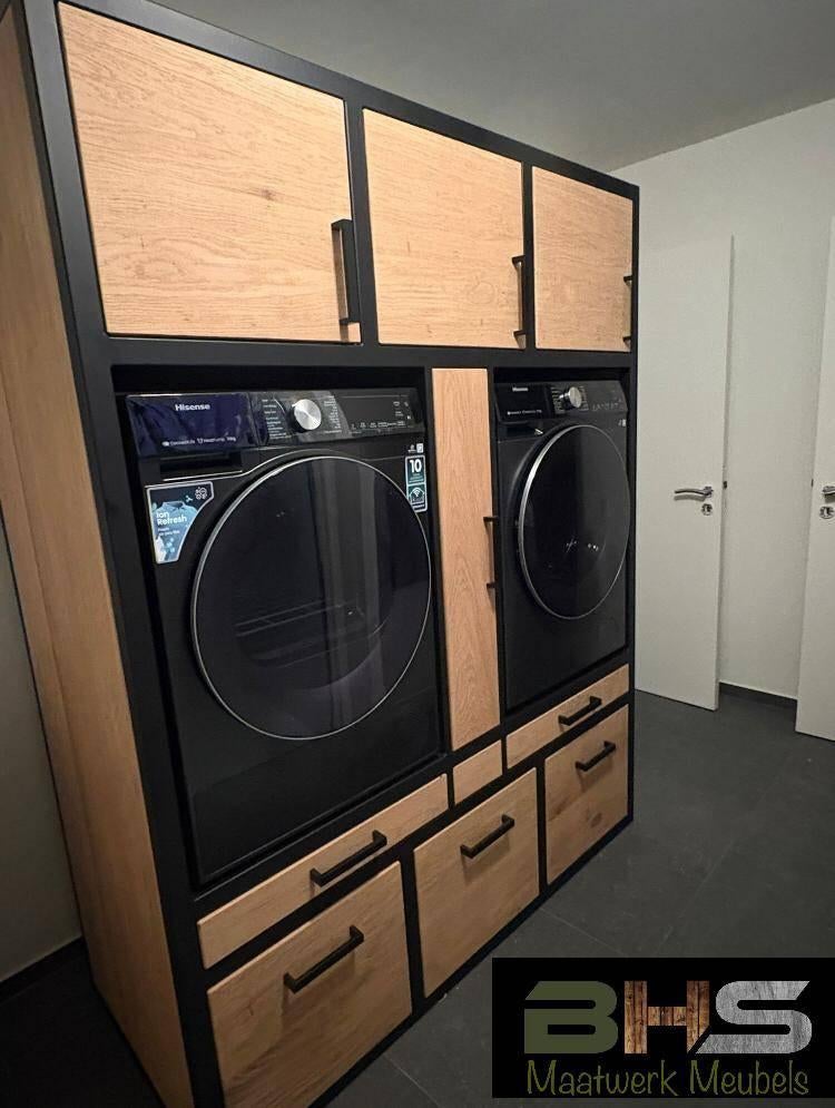Wasmachinekast Almere - volledig op maat leverbaar!, Huis en Inrichting, BHS Maatwerk Meubels, Met deur(en), Info@bhs-maatwerkmeubels.nl