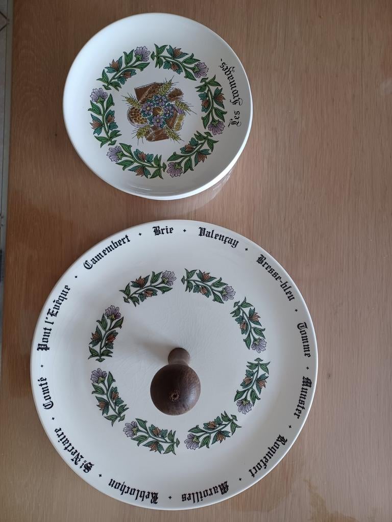 Vintage kaasservies merk Gien, Ophalen of Verzenden