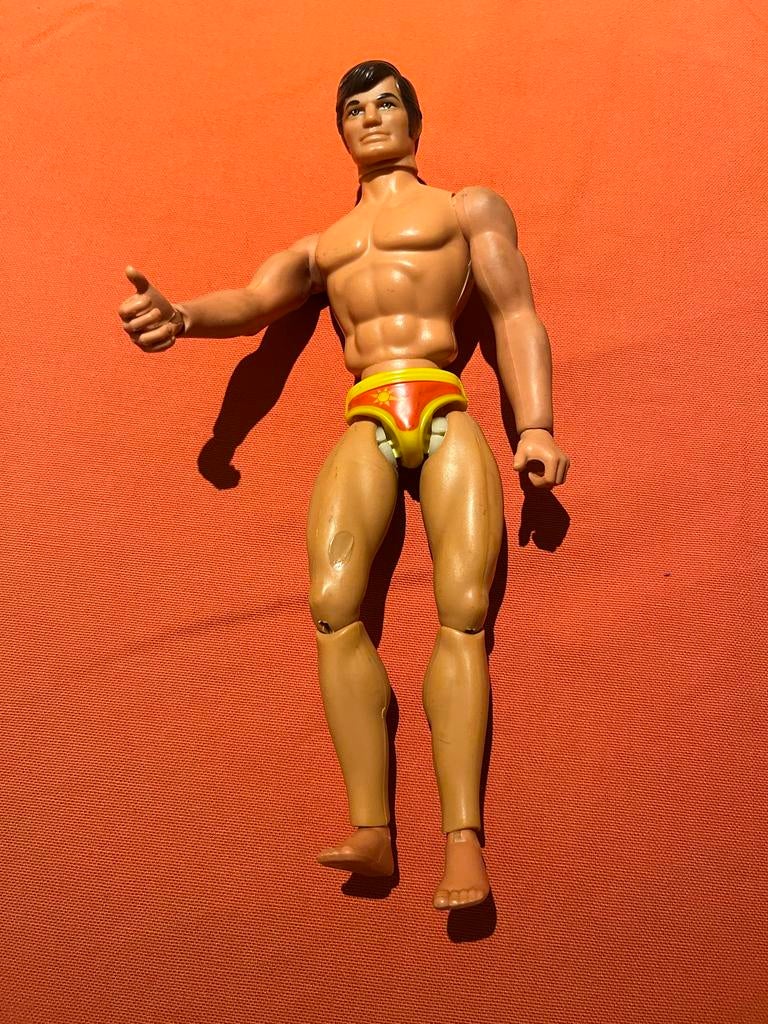 Big Jim - Mattel: Vintage Actiefiguur Man met Zwembroek, Ophalen of Verzenden, Gebruikt