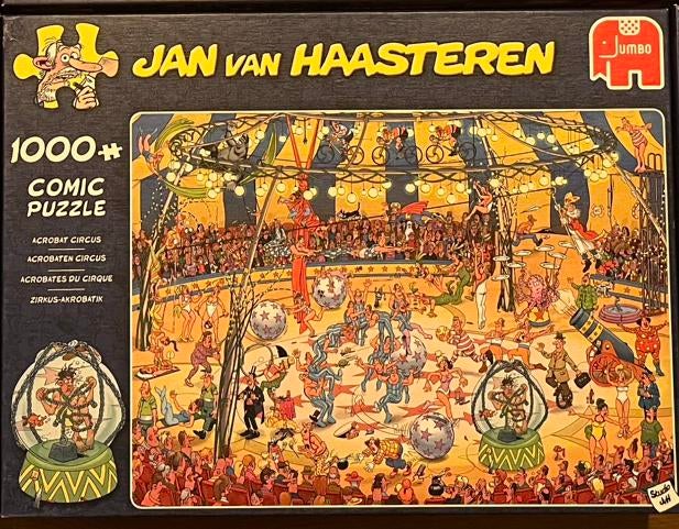 Jan van Haasteren 1000 acrobaten circus, Ophalen of Verzenden, 500 t/m 1500 stukjes, Zo goed als nieuw