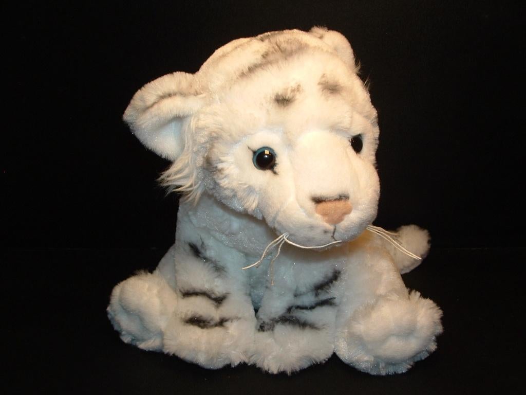 RAVENSDEN WITTE TIJGER WELP PLUCHE WOLLIG WIT MET, Ophalen of Verzenden, Nieuw, Overige typen