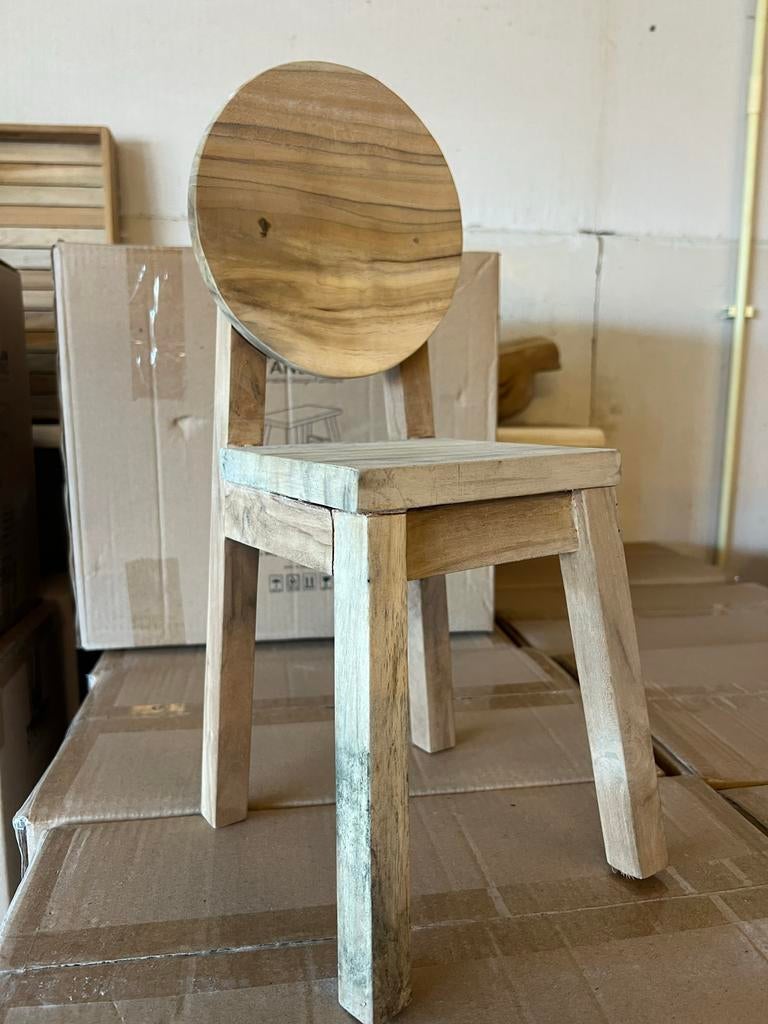 Decoratief mini stoeltje van teak hout - Nieuw, Bruin, Nieuw, Ophalen of Verzenden, Eén