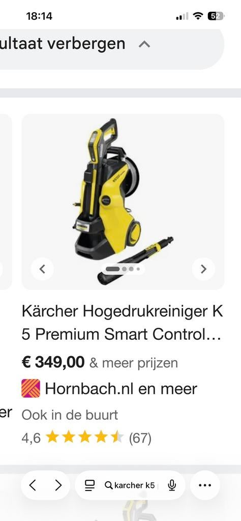 Karcher k5 premium smart control, Ophalen of Verzenden, Nieuw, Elektrisch