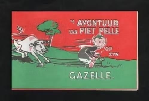 Strip Reclame Gazelle Fiets 't Avontuur van Piet Pelle., Ophalen of Verzenden, Zo goed als nieuw