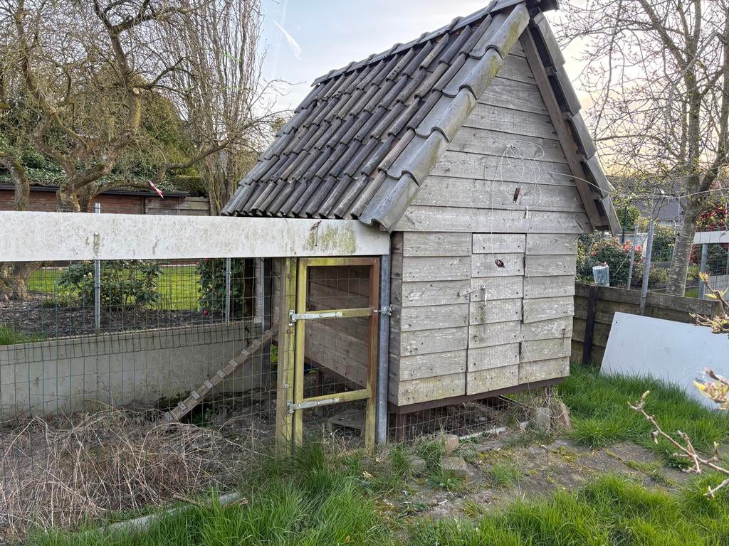 Gratis af te halen kippenhok met ren. Zelf afbreken., Ophalen, Gebruikt, Kippenhok of Kippenren