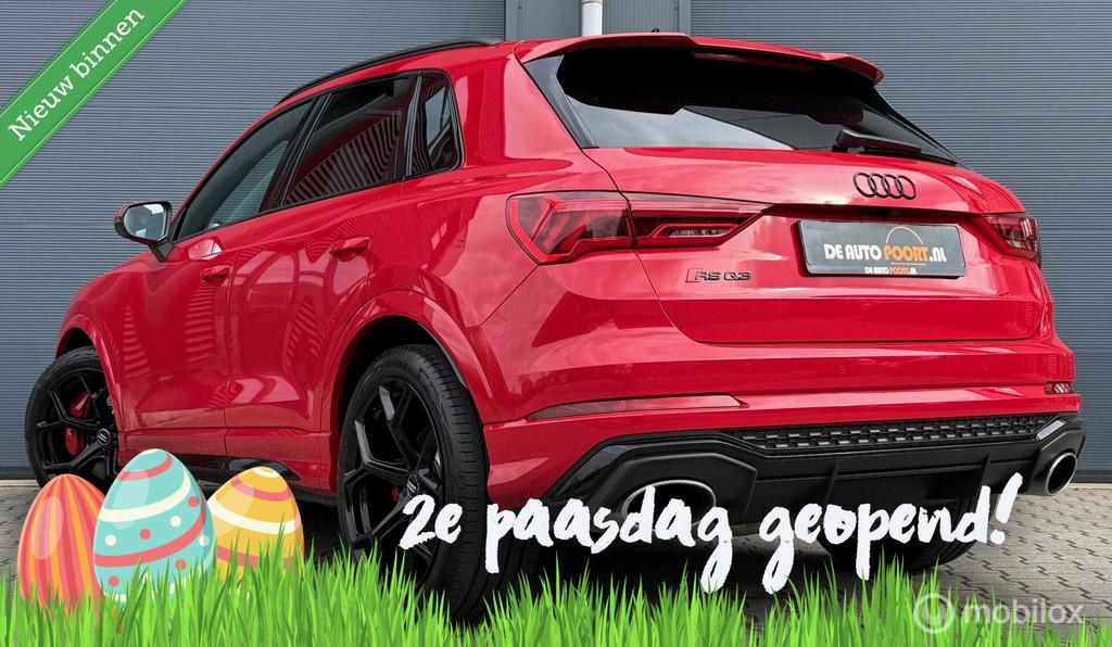 Audi RS Q3 2.5 TFSI BTW-auto/Pano.dak/Viritual/B&O/20’/Bla, Automaat, Gebruikt, Met garantie (alle), Bedrijf