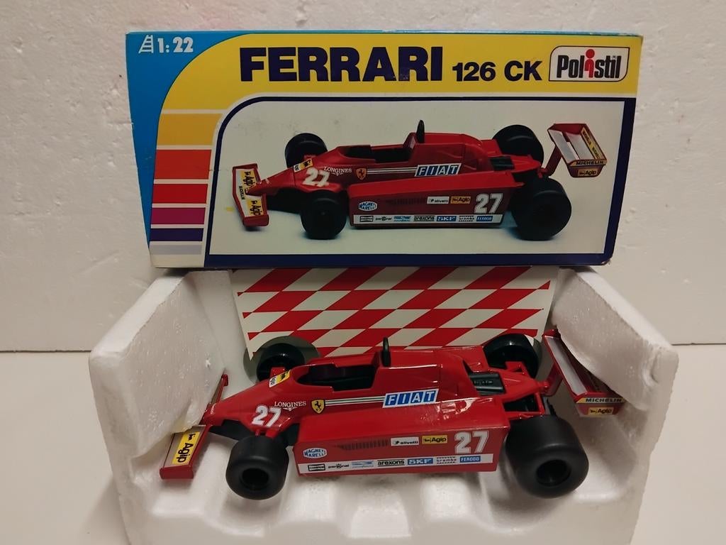Polistil Die Cast 1:24 / 1:22  Ferrari 126 CK rood #27, Ophalen of Verzenden, Zo goed als nieuw, Auto, Overige merken
