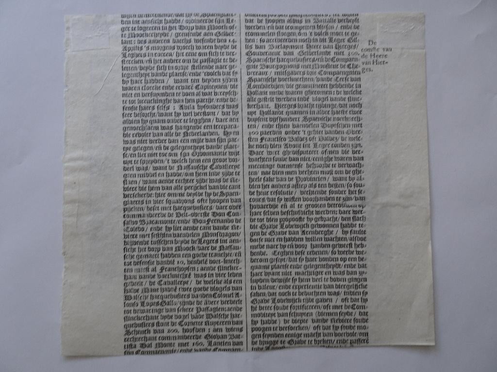 gravure Slag om Mookerheide Mook Limburg Baudartius ca 1612, Verzenden