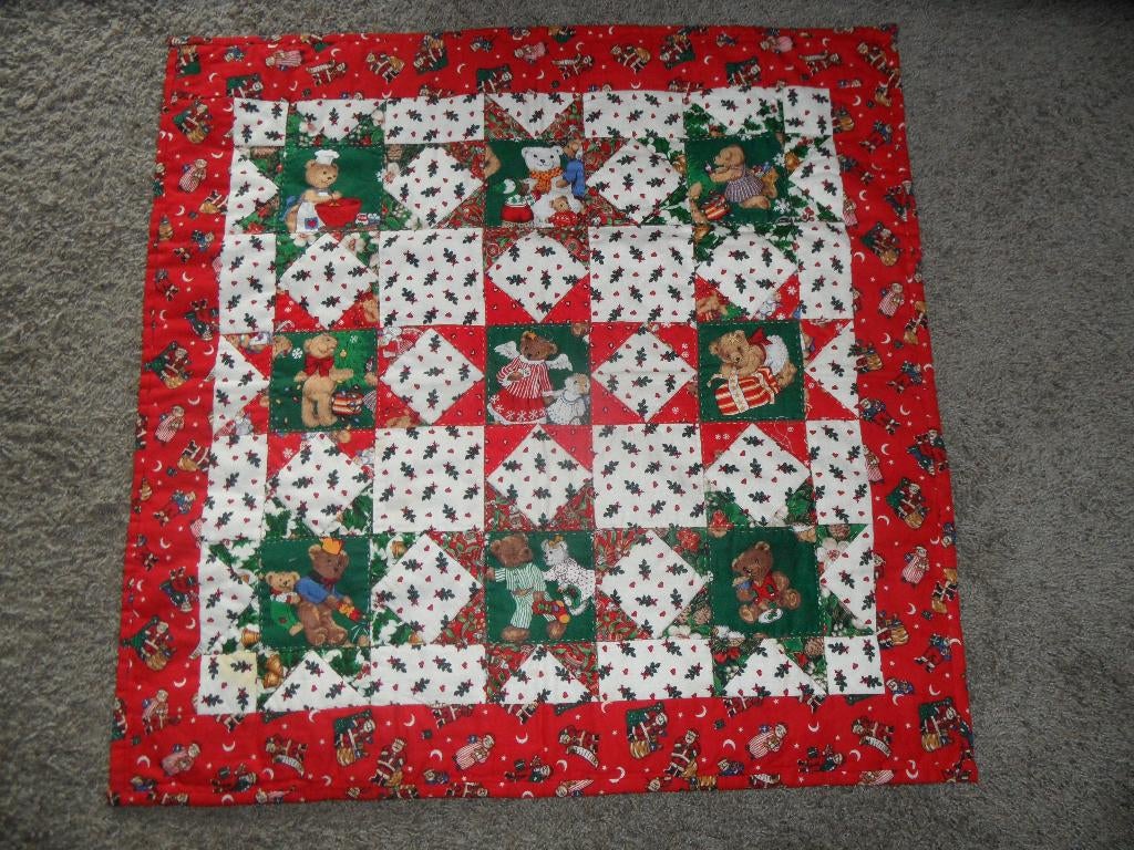 Leuke, vierkanten quilt (60x60cm), Hobby en Vrije tijd, Stoffen en Lappen, Ophalen of Verzenden, Zo goed als nieuw, 30 tot 120 cm