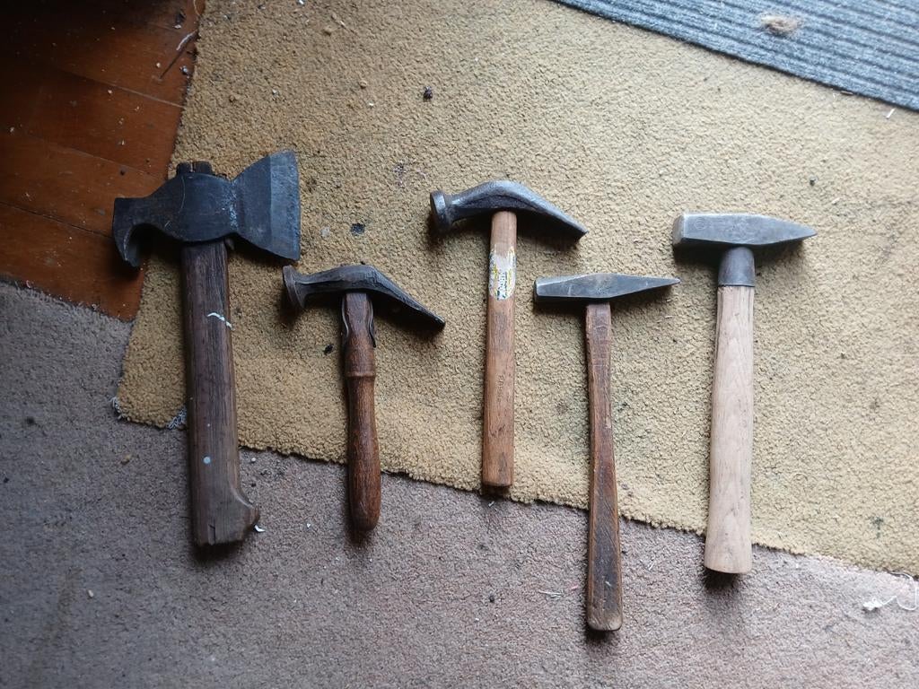 Oude Hamers Hamer en een Bijl, diverse modellen vormen, Ophalen of Verzenden