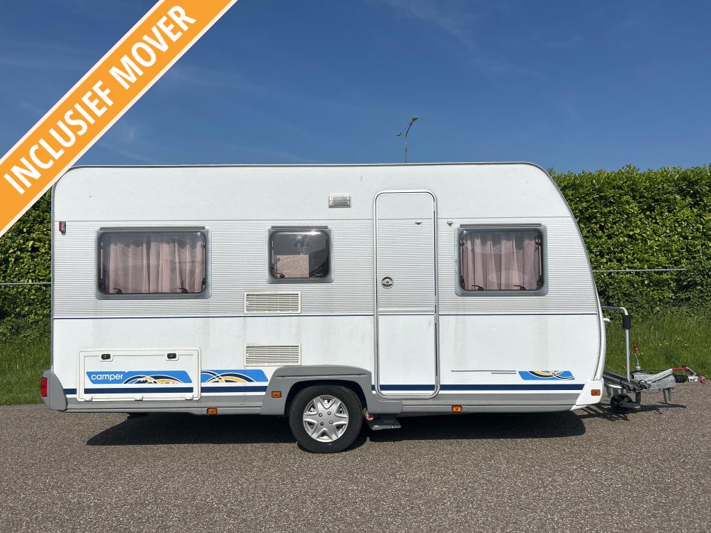 DETHLEFFS 430 DB VOORTENT VAST BED MOVER 6995,, Caravans en Kamperen, Caravans, Niet ingevuld, Standaardzit, Bedrijf, Niet ingevuld