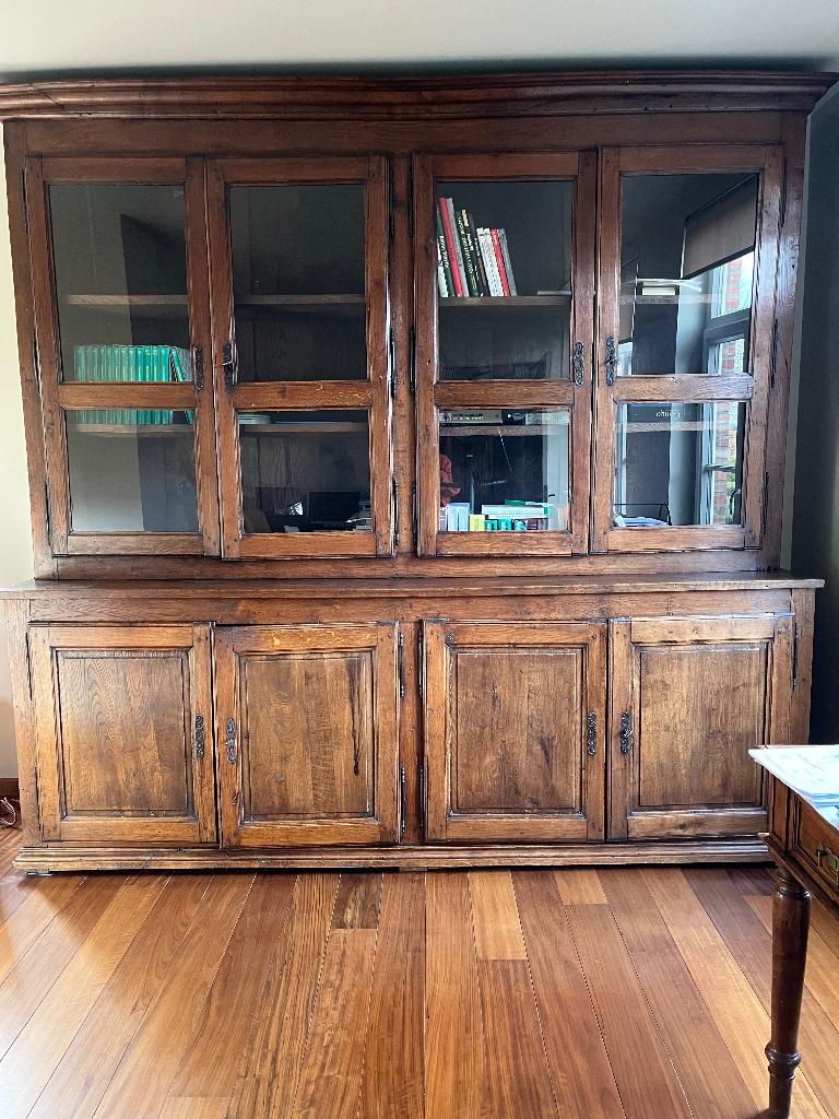 Antieke eiken vitrinekast, Ophalen